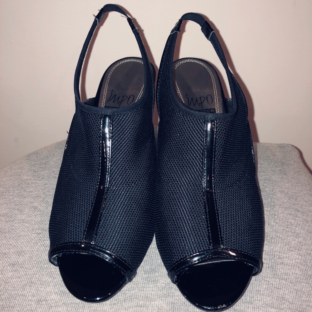 Impo Black Wedges Size 7.5